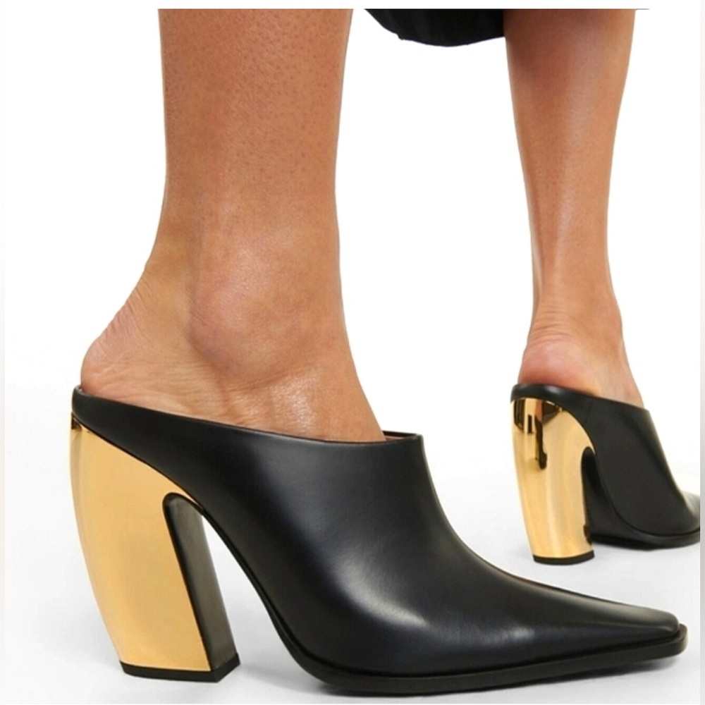 $1550 Bottega Veneta Tex leather mules size 37.5 - Picture 6 of 13